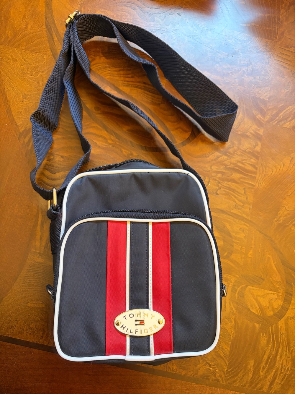 Tommy Hilfiger Navy, Red & White Messenger Crossbody
